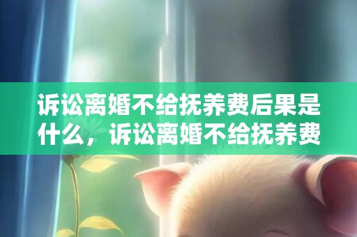 诉讼离婚不给抚养费后果是什么，诉讼离婚不给抚养费怎么办
