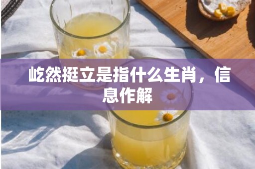  屹然挺立是指什么生肖，信息作解