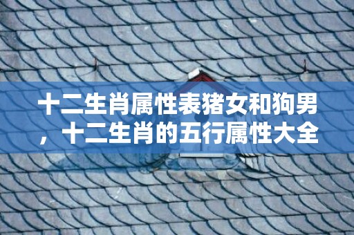 十二生肖属性表猪女和狗男，十二生肖的五行属性大全表