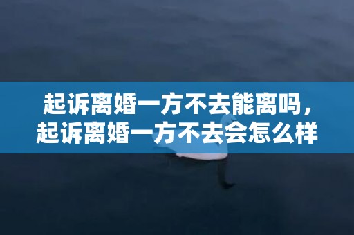 起诉离婚一方不去能离吗，起诉离婚一方不去会怎么样