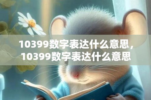 10399数字表达什么意思，10399数字表达什么意思