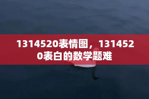 1314520表情图，1314520表白的数学题难