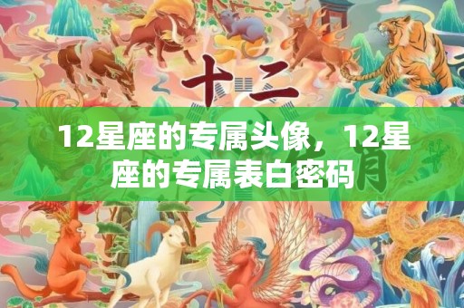 12星座的专属头像，12星座的专属表白密码