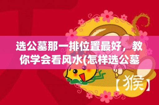 选公墓那一排位置最好，教你学会看风水(怎样选公墓的好位置)