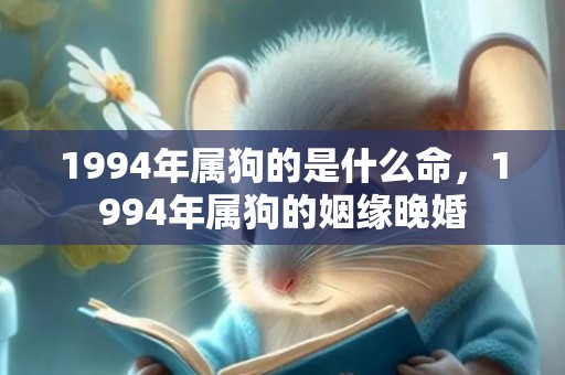 1994年属狗的是什么命，1994年属狗的姻缘晚婚