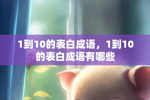 1到10的表白成语，1到10的表白成语有哪些