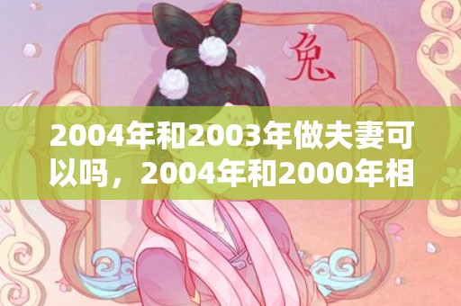 2004年和2003年做夫妻可以吗，2004年和2000年相配吗