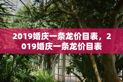 2019婚庆一条龙价目表，2019婚庆一条龙价目表