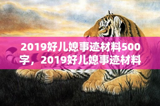 2019好儿媳事迹材料500字，2019好儿媳事迹材料500字