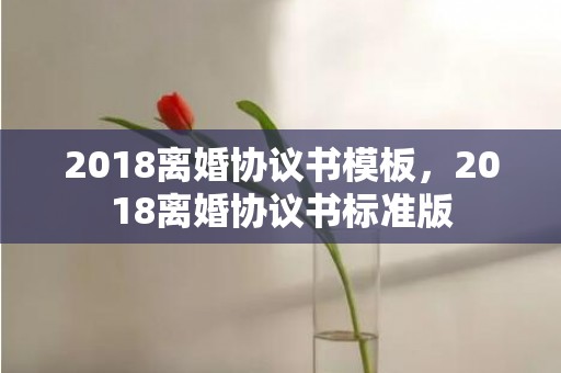 2018离婚协议书模板，2018离婚协议书标准版