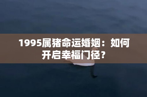 1995属猪命运婚姻：如何开启幸福门径？