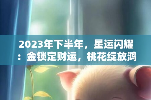 2023年下半年，星运闪耀：金锁定财运，桃花绽放鸿运！