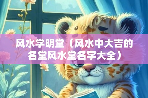 风水学明堂（风水中大吉的名堂风水堂名字大全）