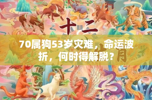 70属狗53岁灾难，命运波折，何时得解脱？