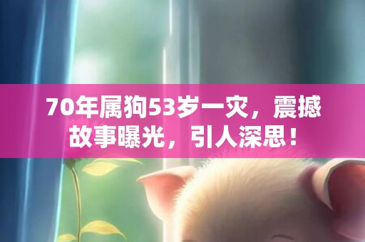 70年属狗53岁一灾，震撼故事曝光，引人深思！