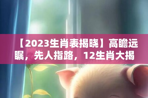 【2023生肖表揭晓】高瞻远瞩，先人指路，12生肖大揭秘！