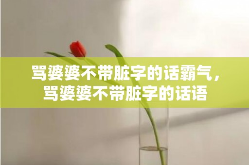 骂婆婆不带脏字的话霸气，骂婆婆不带脏字的话语