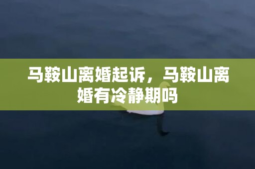 马鞍山离婚起诉，马鞍山离婚有冷静期吗