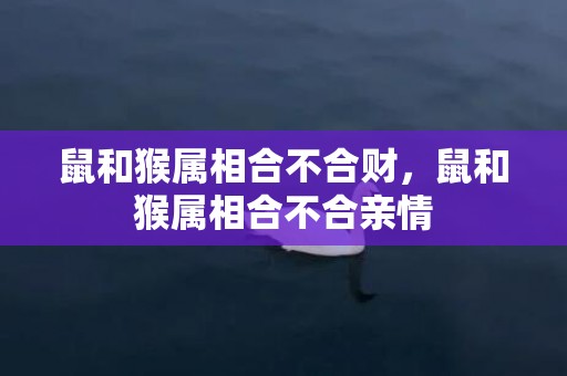 鼠和猴属相合不合财，鼠和猴属相合不合亲情