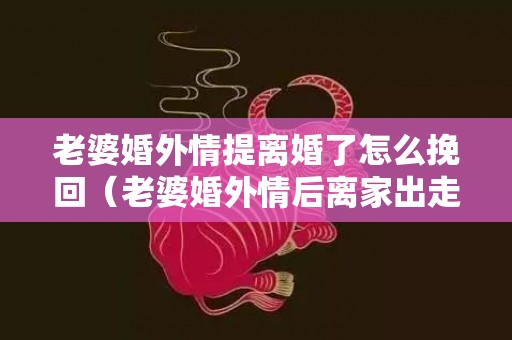 老婆婚外情提离婚了怎么挽回（老婆婚外情后离家出走怎么办）