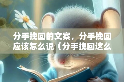 分手挽回的文案，分手挽回应该怎么说（分手挽回这么说）