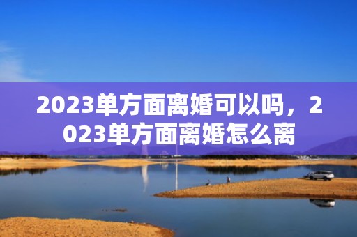 2023单方面离婚可以吗，2023单方面离婚怎么离