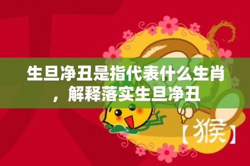 生旦净丑是指代表什么生肖，解释落实生旦净丑