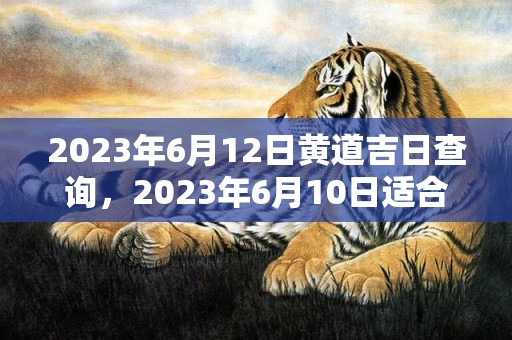 2023年6月12日黄道吉日查询，2023年6月10日适合结婚吗