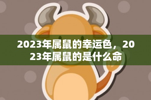 2023年属鼠的幸运色，2023年属鼠的是什么命