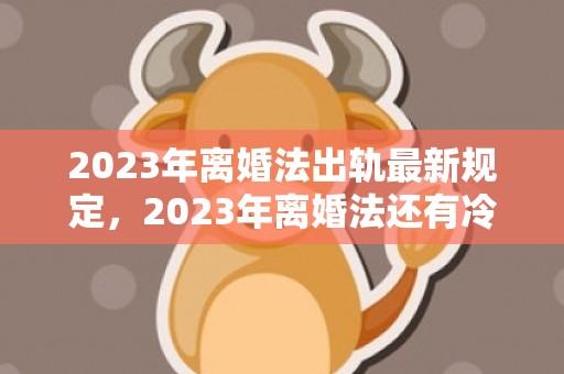 2023年离婚法出轨最新规定，2023年离婚法还有冷静期吗