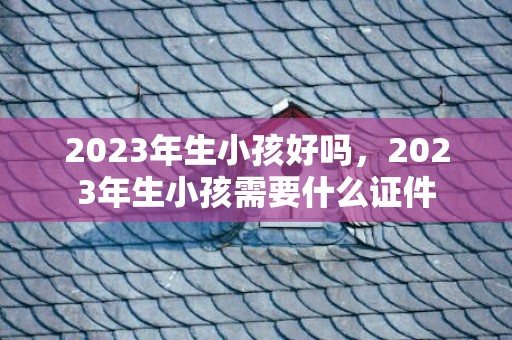 2023年生小孩好吗，2023年生小孩需要什么证件