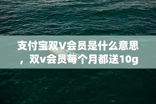 支付宝双V会员是什么意思，双v会员每个月都送10g流量吗