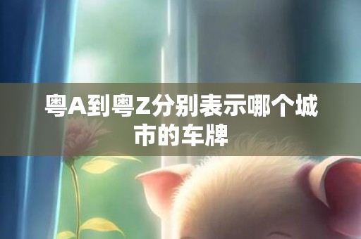 粤A到粤Z分别表示哪个城市的车牌