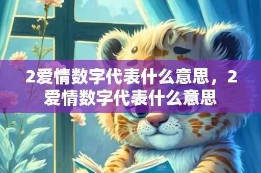 2爱情数字代表什么意思，2爱情数字代表什么意思