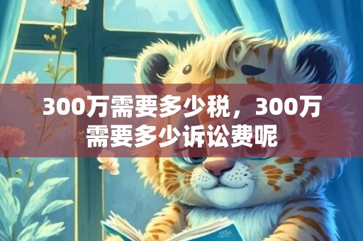 300万需要多少税，300万需要多少诉讼费呢