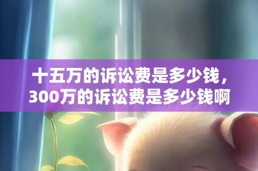 十五万的诉讼费是多少钱，300万的诉讼费是多少钱啊