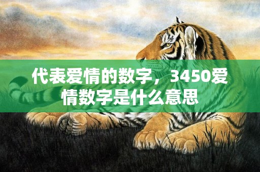 代表爱情的数字，3450爱情数字是什么意思