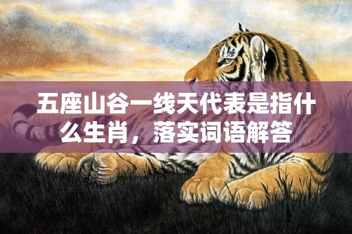 五座山谷一线天代表是指什么生肖，落实词语解答