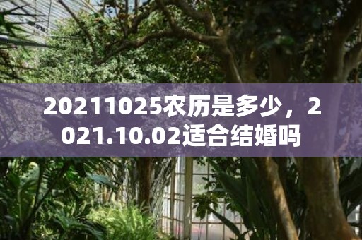 20211025农历是多少，2021.10.02适合结婚吗