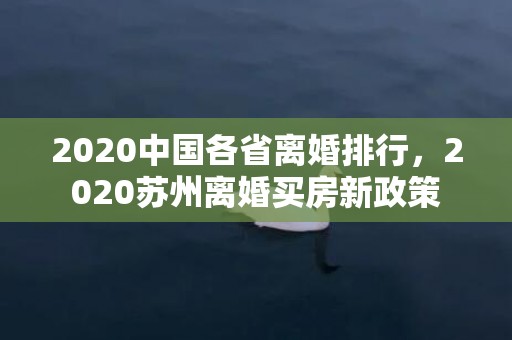 2020中国各省离婚排行，2020苏州离婚买房新政策