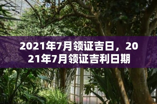 2021年7月领证吉日，2021年7月领证吉利日期