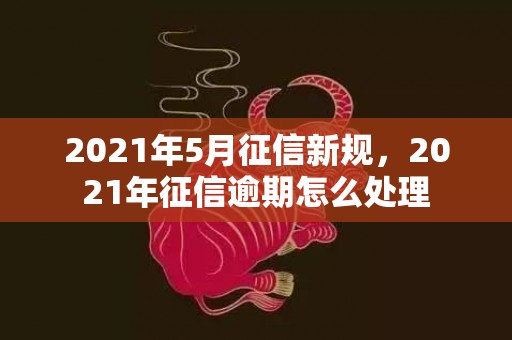 2021年5月征信新规，2021年征信逾期怎么处理