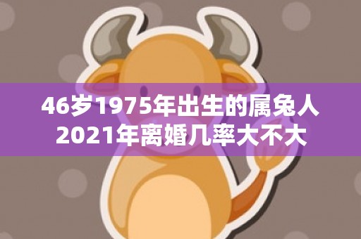 46岁1975年出生的属兔人2021年离婚几率大不大
