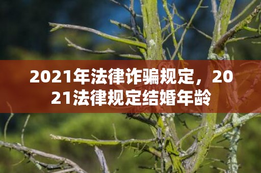 2021年法律诈骗规定，2021法律规定结婚年龄