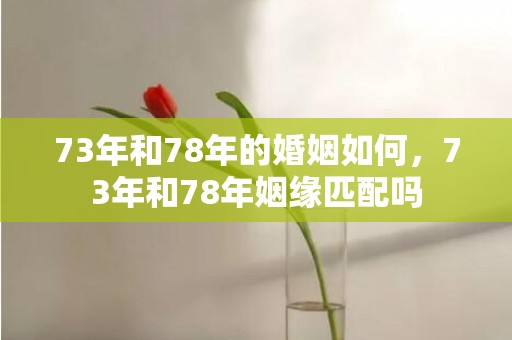 73年和78年的婚姻如何，73年和78年姻缘匹配吗