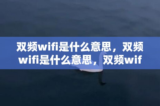 双频wifi是什么意思，双频wifi是什么意思，双频wifi有什么用