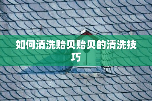 如何清洗贻贝贻贝的清洗技巧
