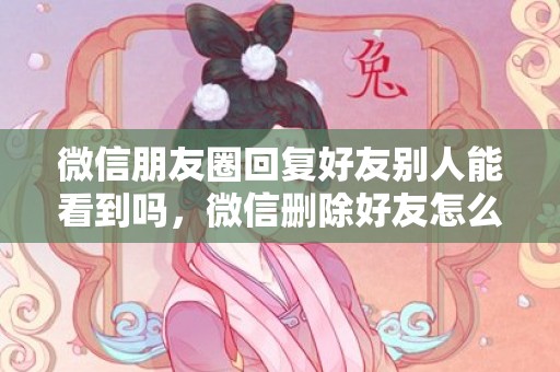 微信朋友圈回复好友别人能看到吗，微信删除好友怎么恢复找回聊天记录