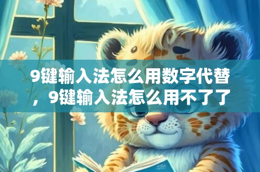 9键输入法怎么用数字代替，9键输入法怎么用不了了
