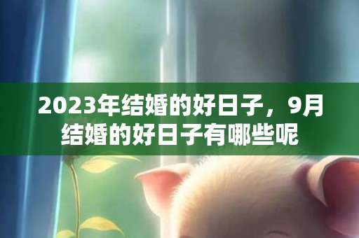 2023年结婚的好日子，9月结婚的好日子有哪些呢
